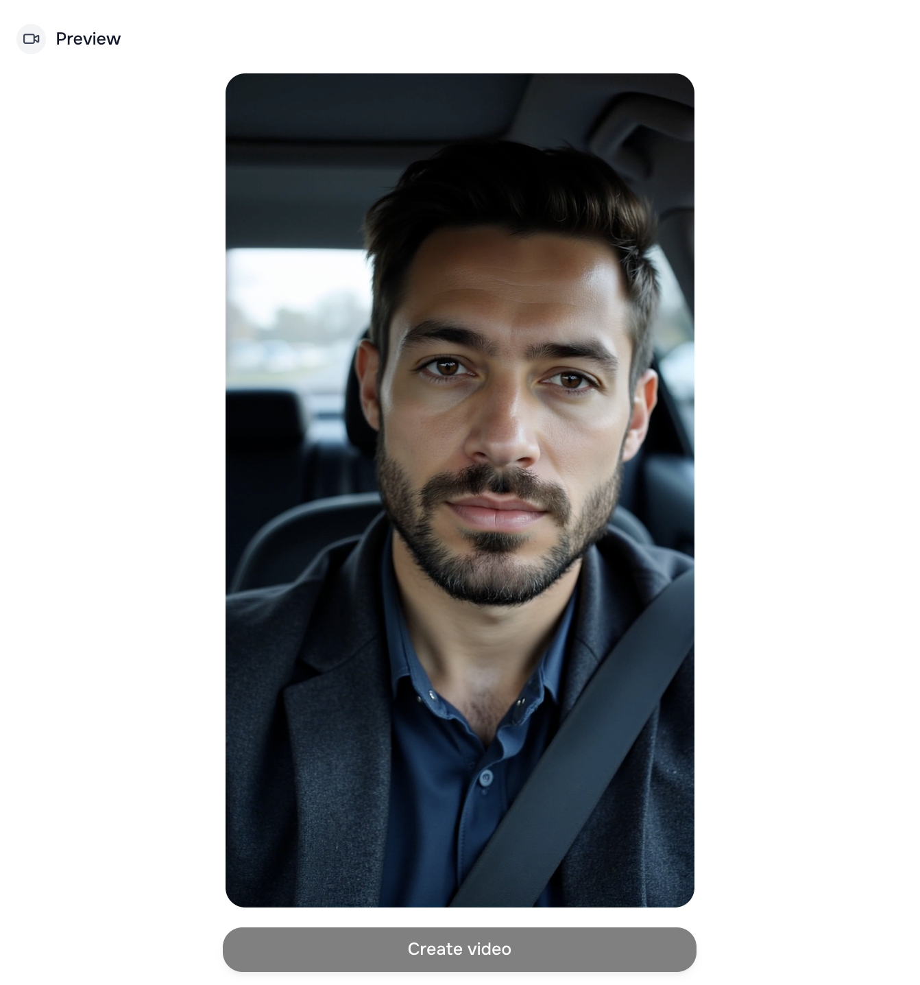 AI content generator interface preview